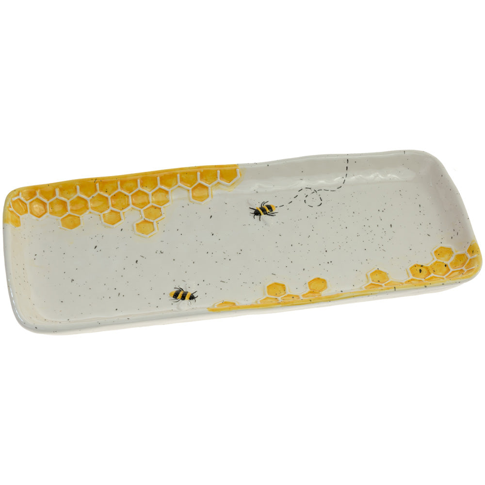 Sunny Bee Rectangle Plate