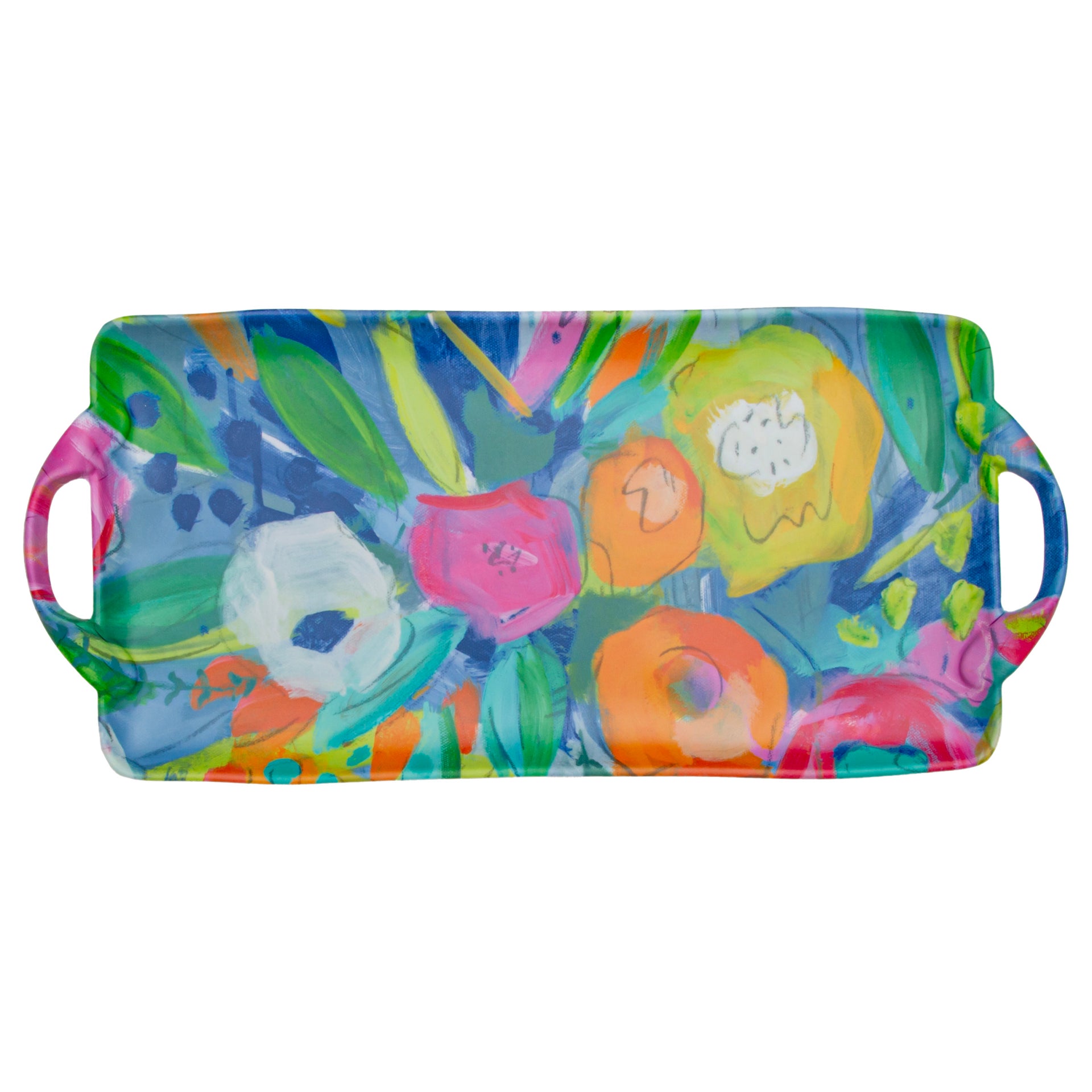 Cheerful Blossoms Melamine Tray Small