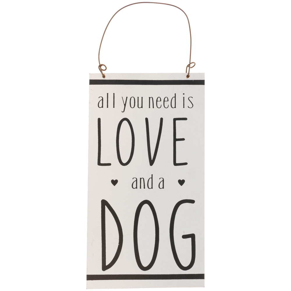 LOVE AND A DOG SIGN