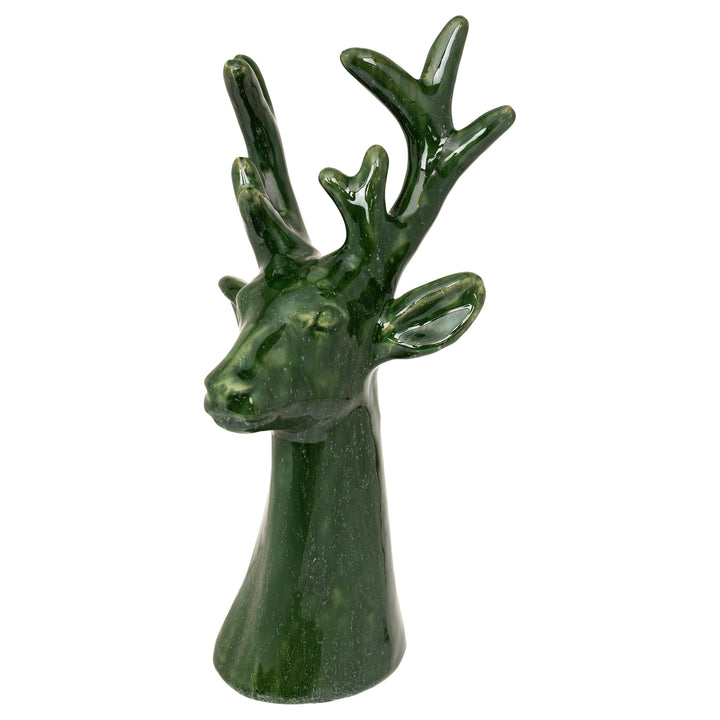 Green Deer Statuette