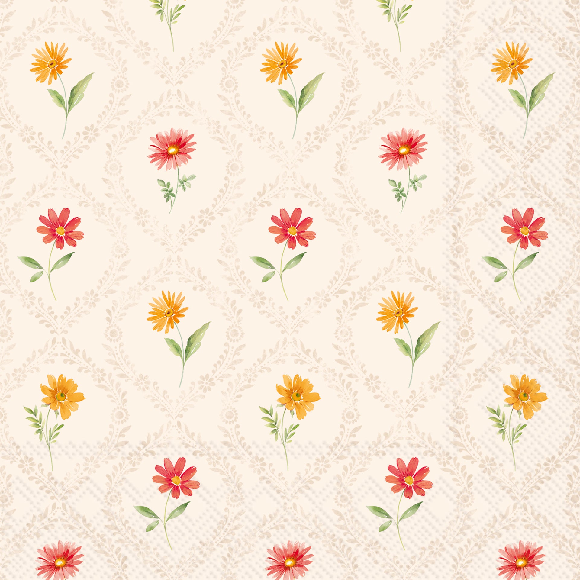 Soft Sunset Pattern Cream Lunch Napkin