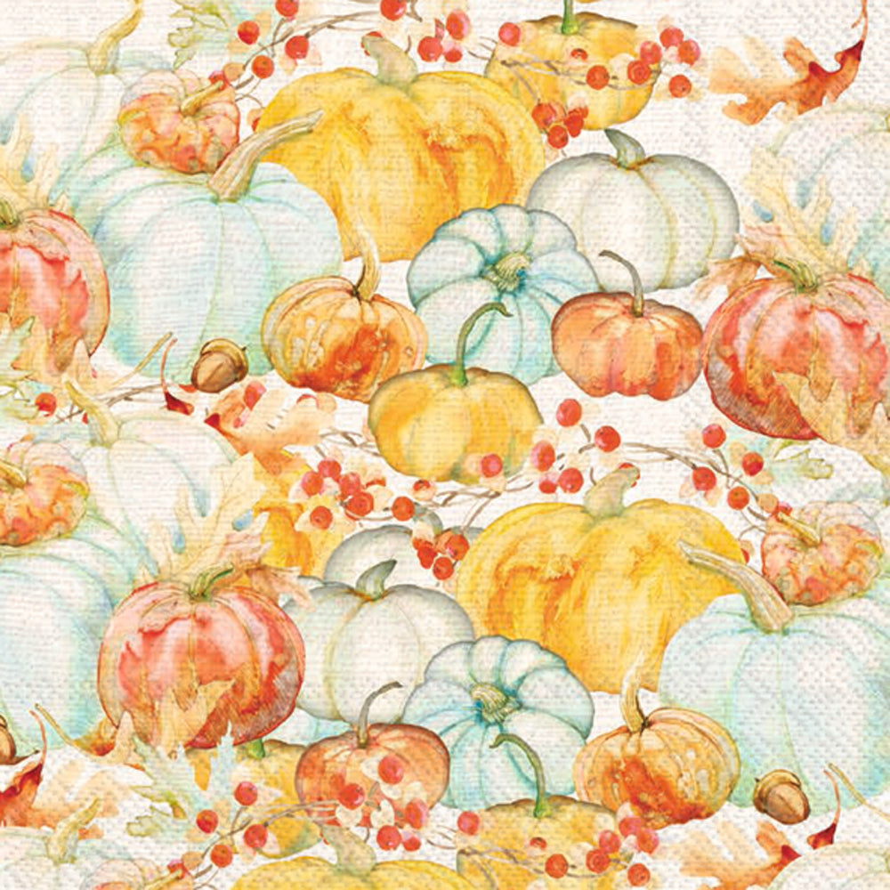 Watercolor Pumpkins Cocktail Napkin