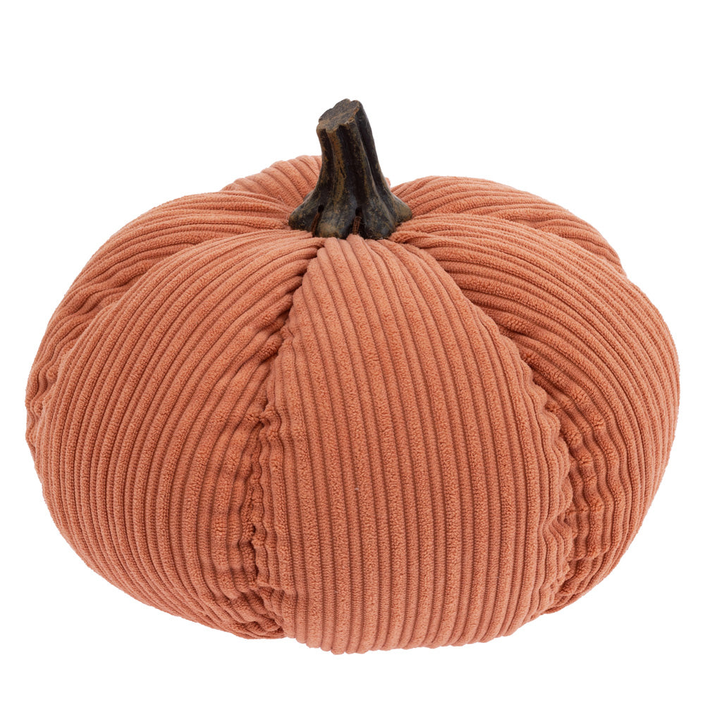 TERRACOTTA PLUSH CORDUROY PUMPKIN