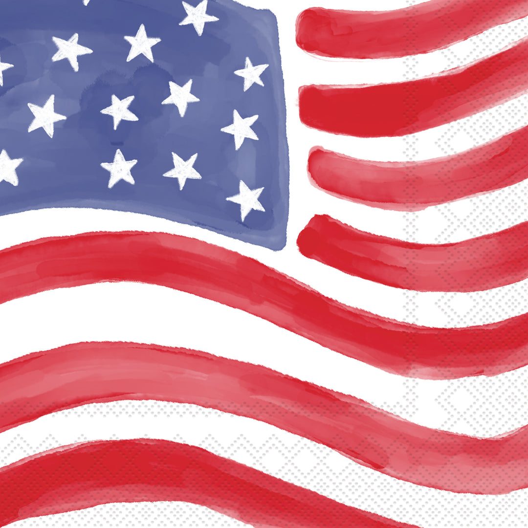 Stars &amp; Stripes Stamp Lunch Napkin