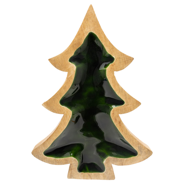 Green Tree Serving Tray
