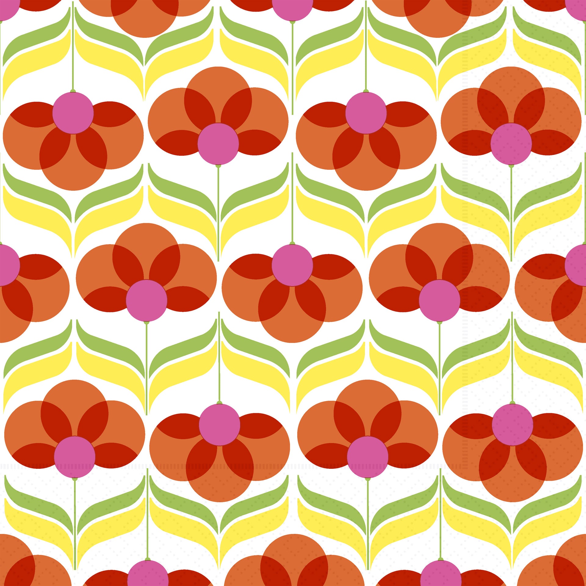 Playful Row Cocktail Napkin red