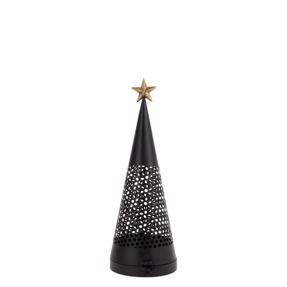 Black Metal Cone Trees (Set of 2)