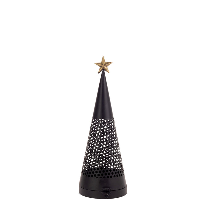 Black Metal Cone Trees (Set of 2)
