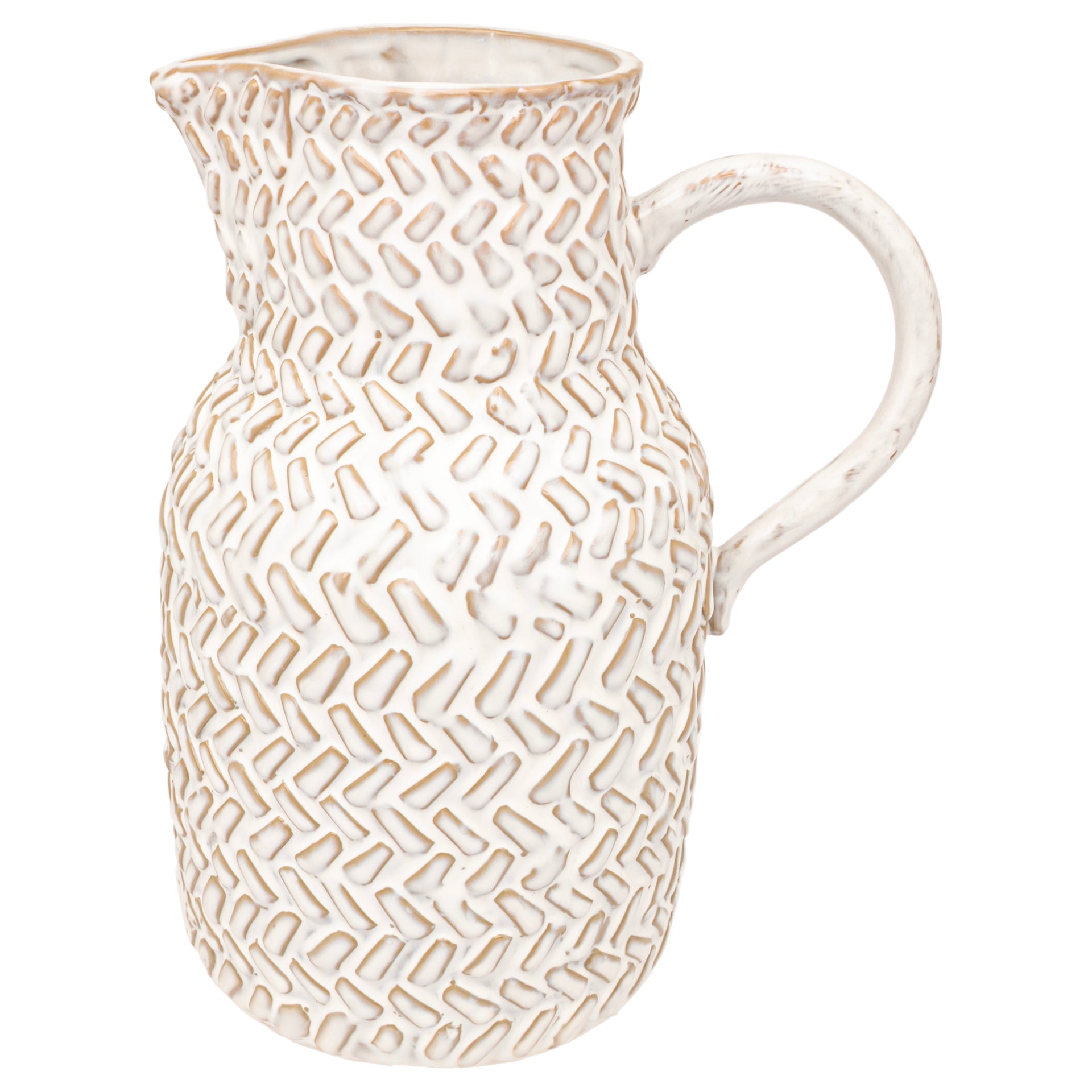 Textured Stoneware Pitcher
