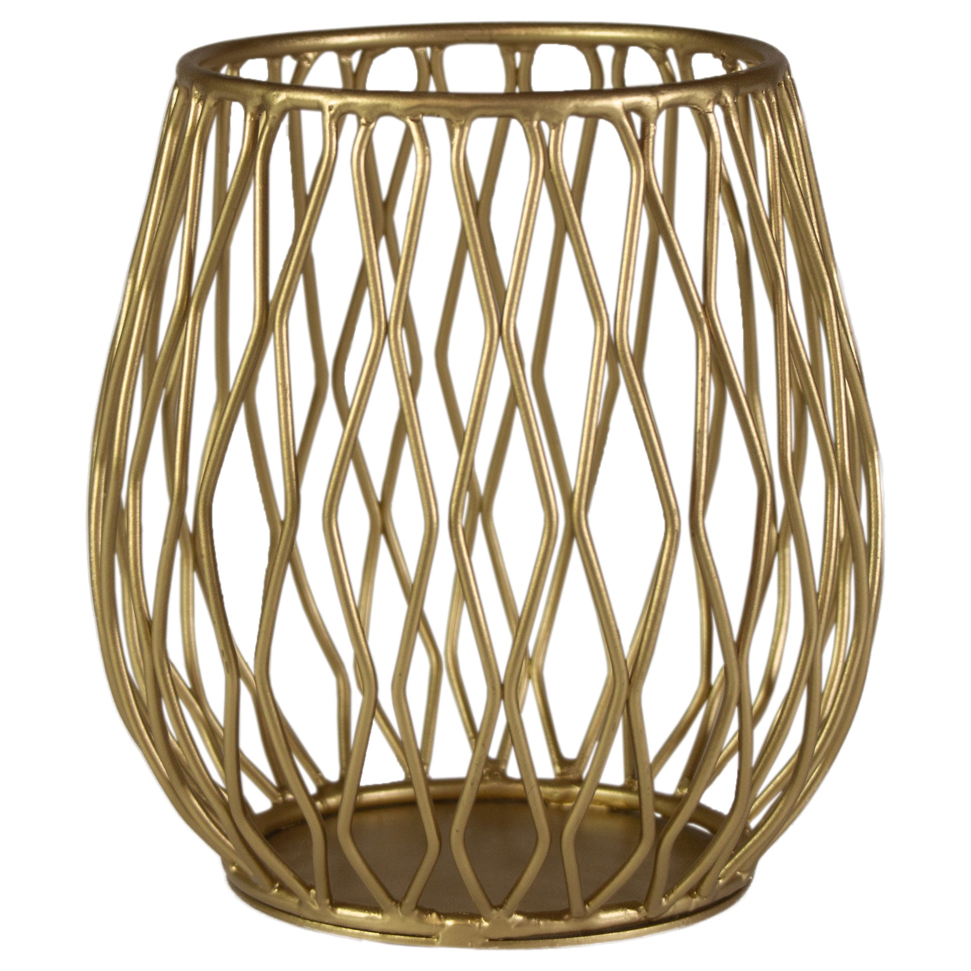 Modern Gold Geometric Vase Large