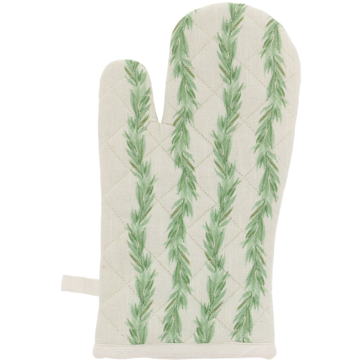 Leaf And Stem Oven Mitt / Pot Holder Set