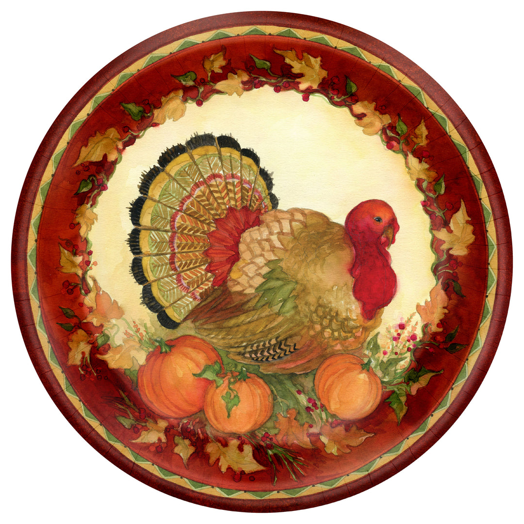 Autumn Thanks Round Dinner Plate