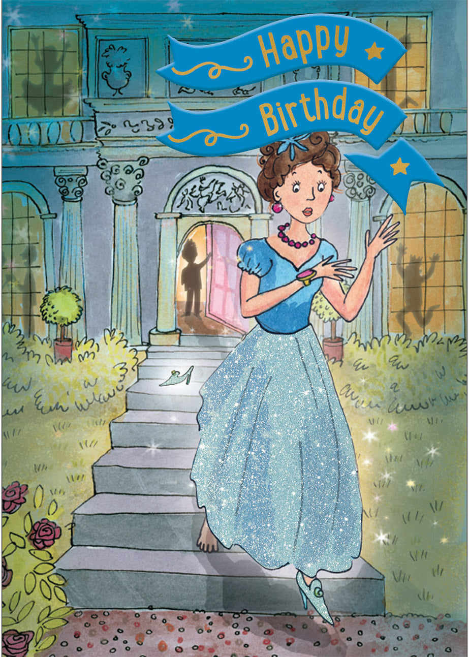 Cinderella Birthday Card Inside: Happy Birthday