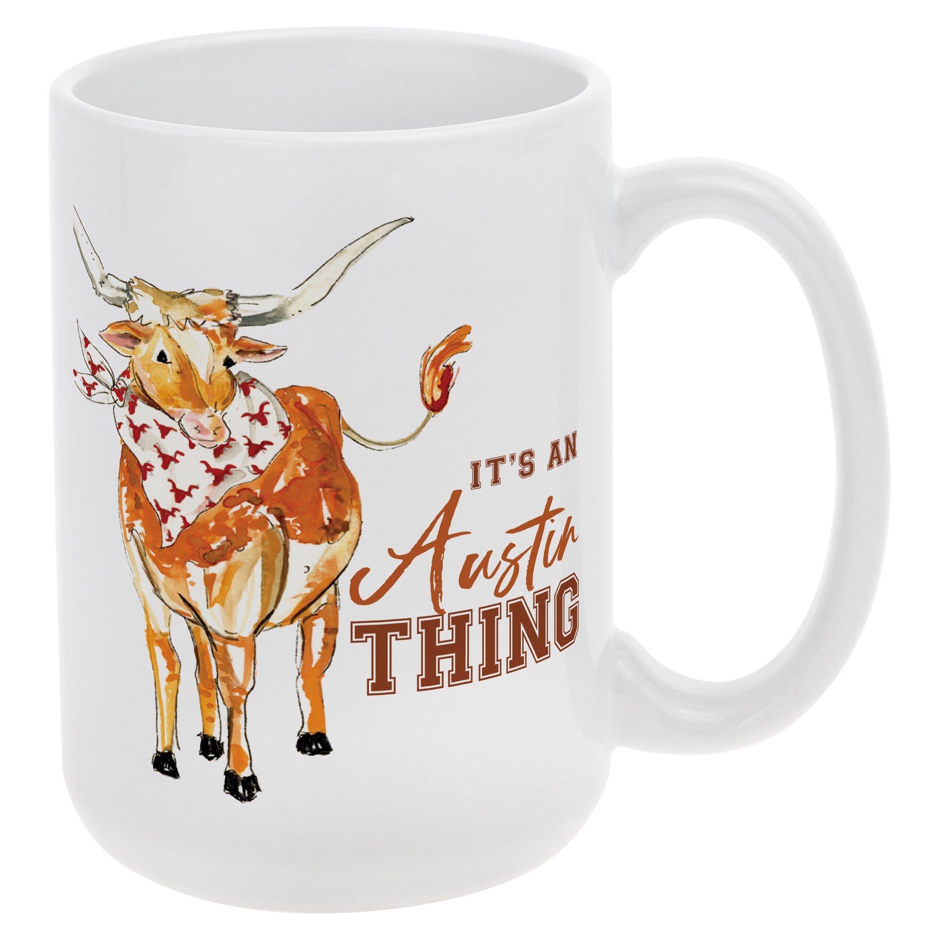 White Longhorn Mug