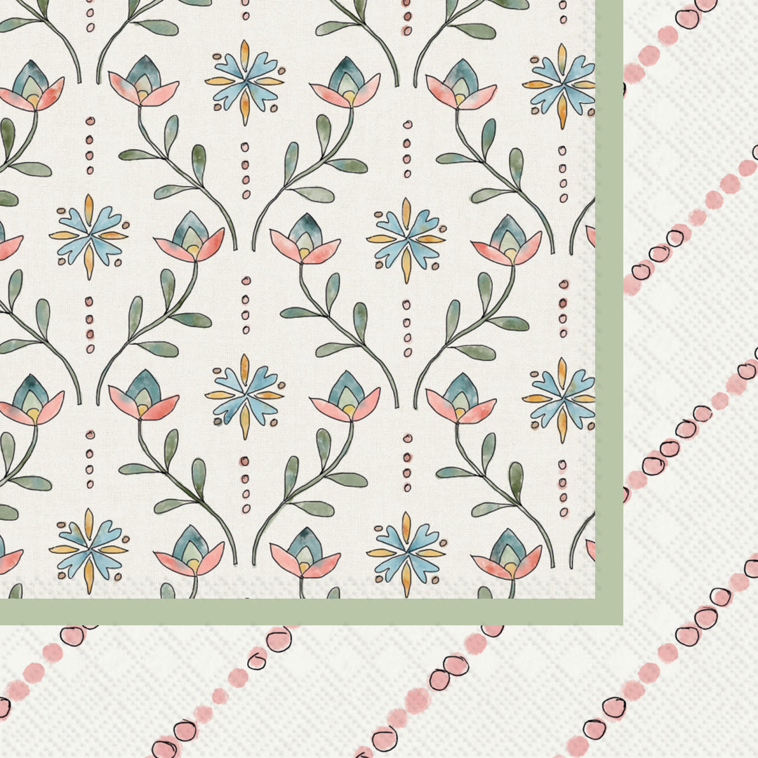 Garden Reverie Floral Cocktail Napkin