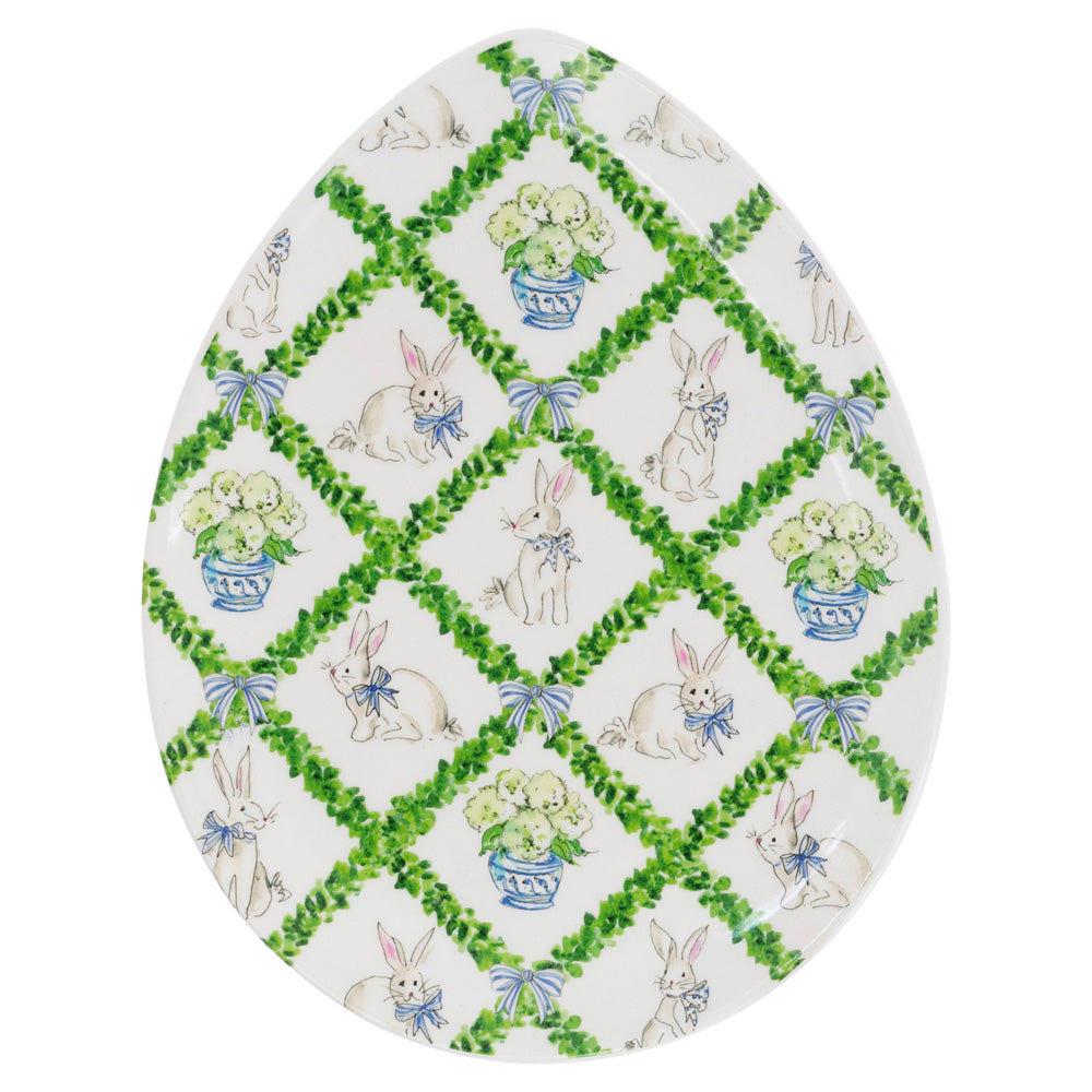 BOXWOOD TRELLIS EGG PLATE