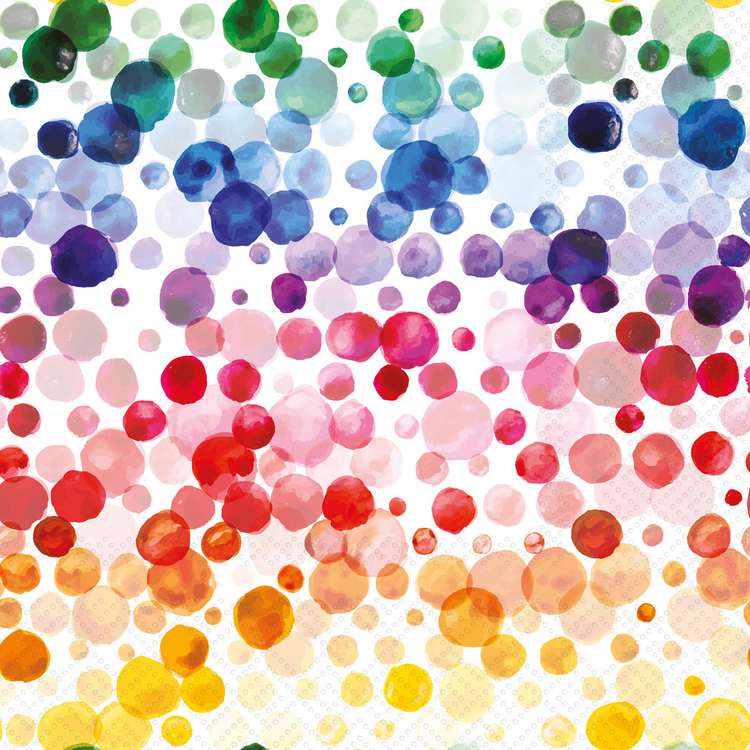 Rainbow Dots Cocktail Napkin