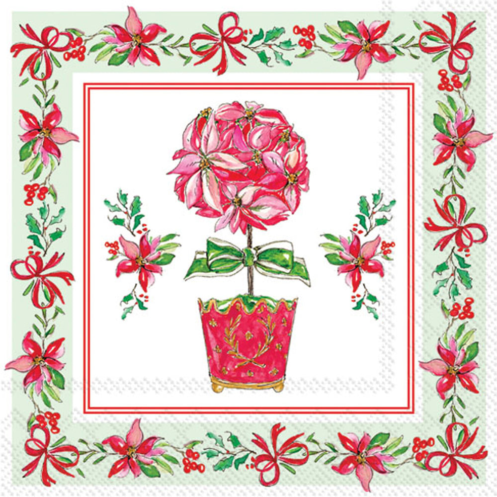 Poinsettia Collection Cocktail Napkin