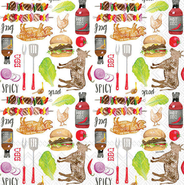 Bbq Pattern Lunch Napkin