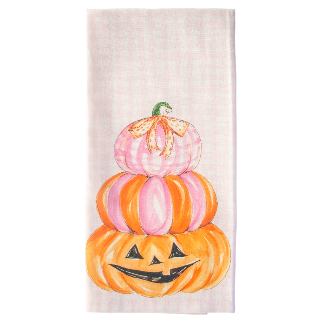Pink Candy Corn Tea Towels (Set of 2)