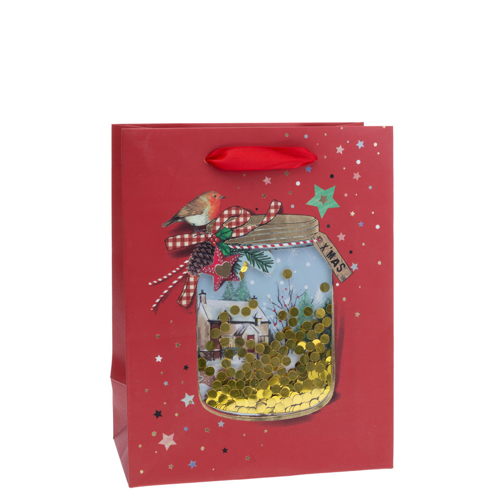 CHRISTMAS JAR SEQUIN MEDIUM BAG