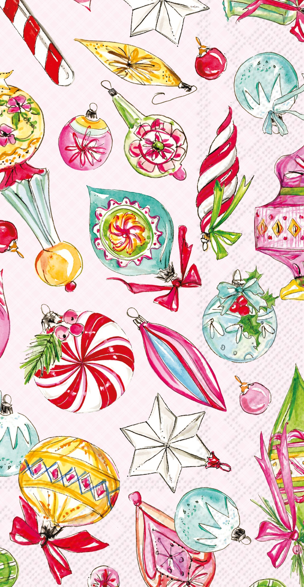 Vintage Ornaments Guest Towel