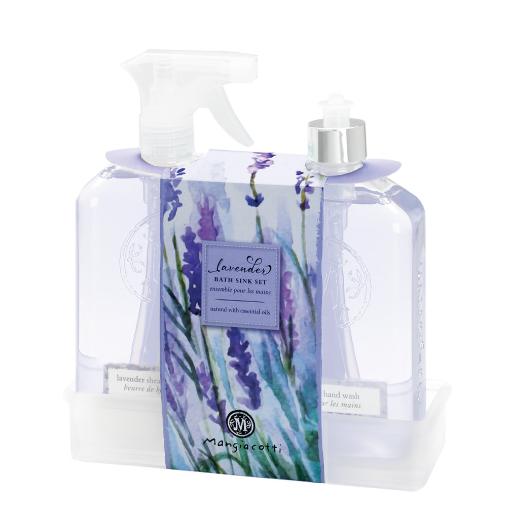 Lavender Bath Set Caddy Band