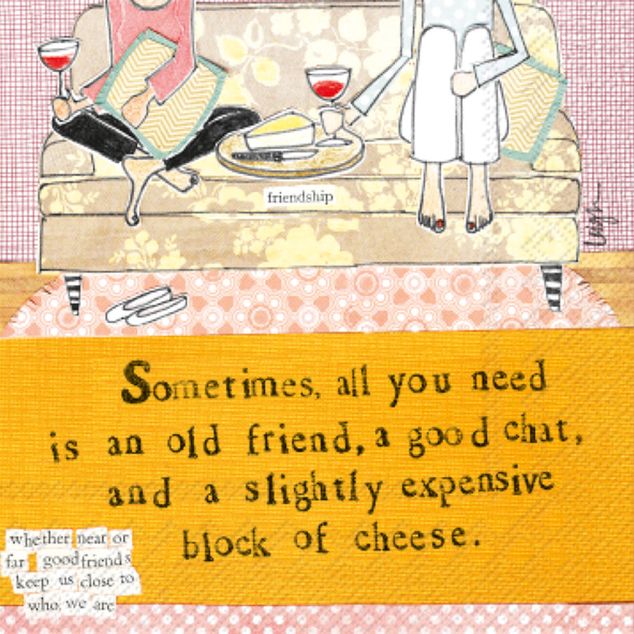 Block Of Cheese Cocktail Napkin