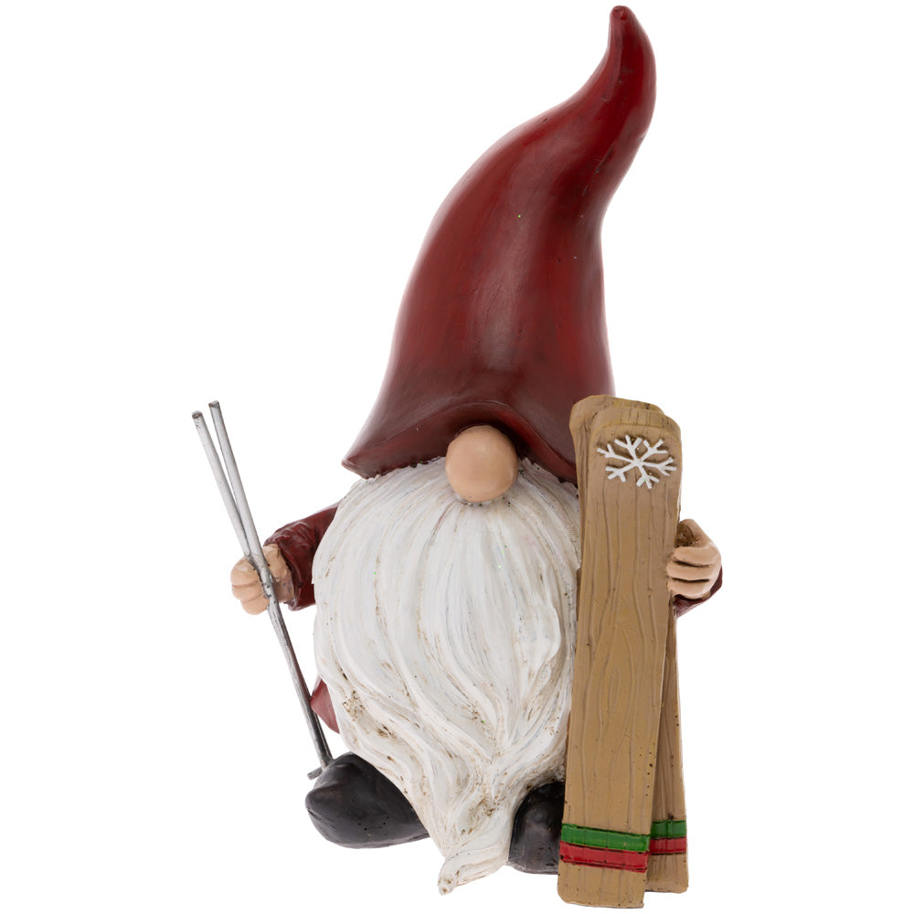 Skiing Santa Gnomes (Set of 2)