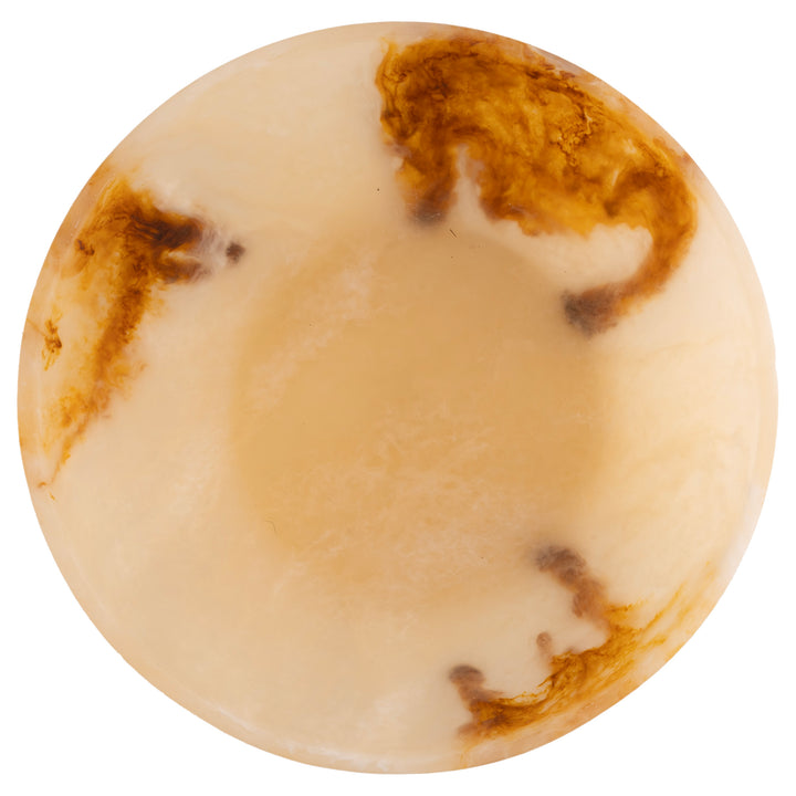 Umber &amp; Cream Resin Bowl