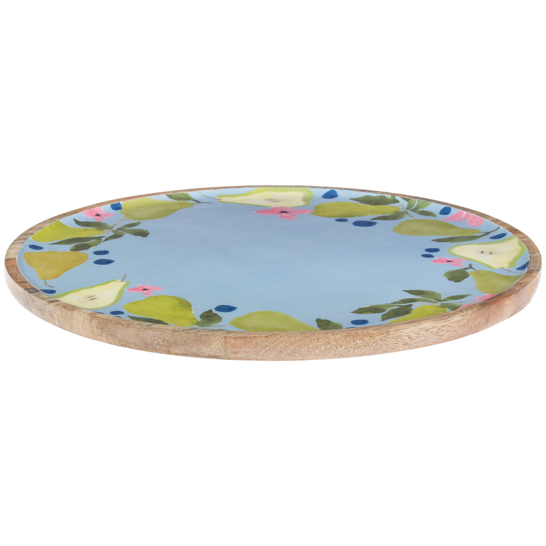 Anjou Pear Wood Round Platter