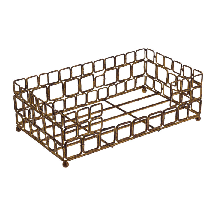 Square Links Guest Caddy Aged Gold