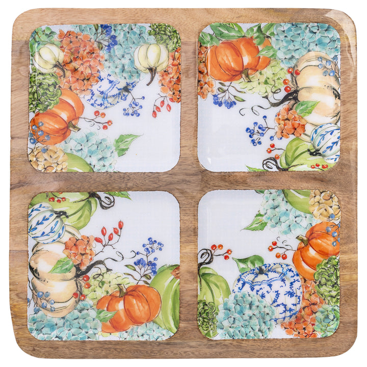 Fall Hydrangea 4 Sectioned Tray