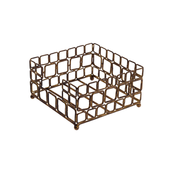 Square Links Cocktail Caddy Aged Gold