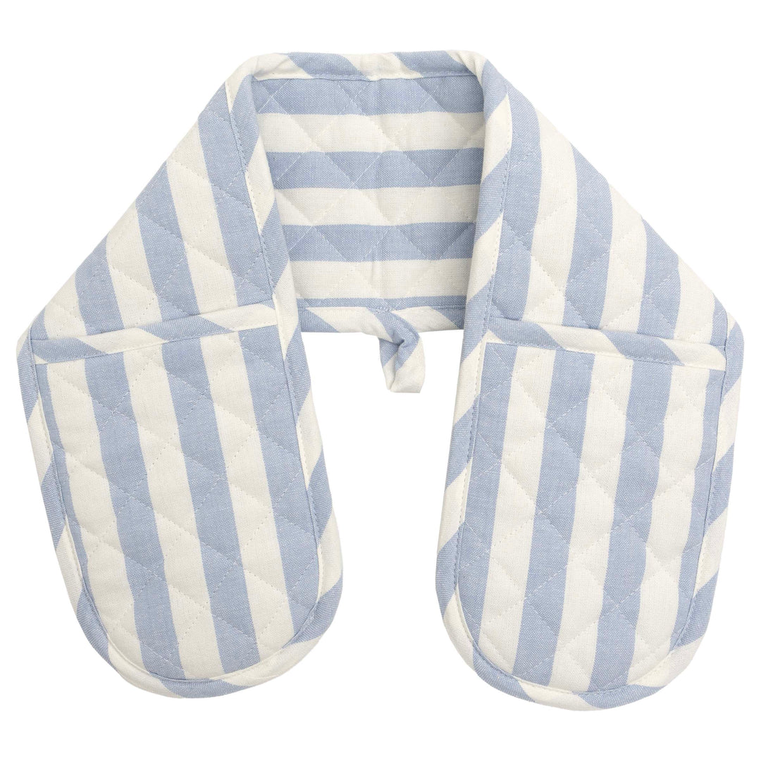 Blue Stripe Double Oven Mitt