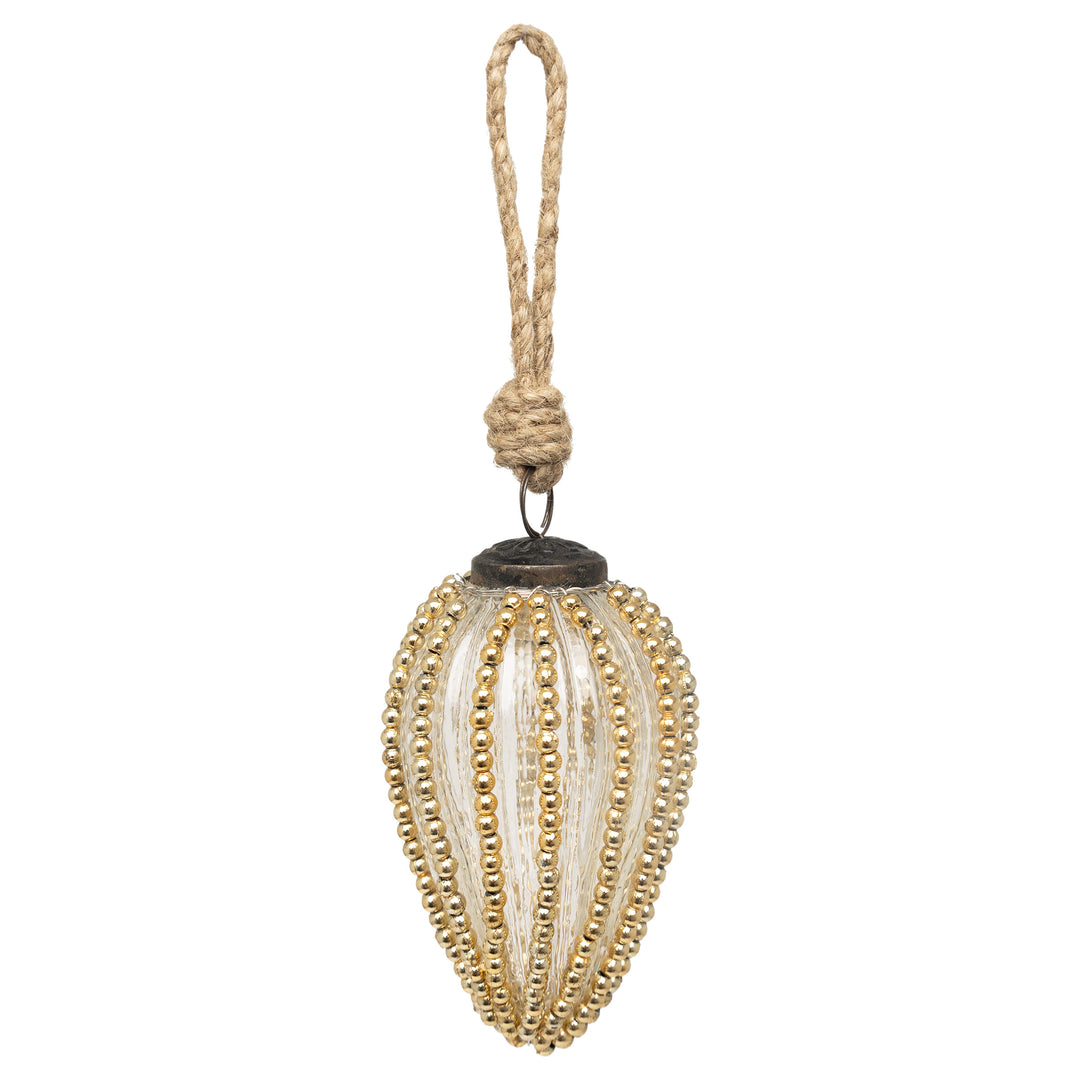 Gold Beaded Ornament Medium