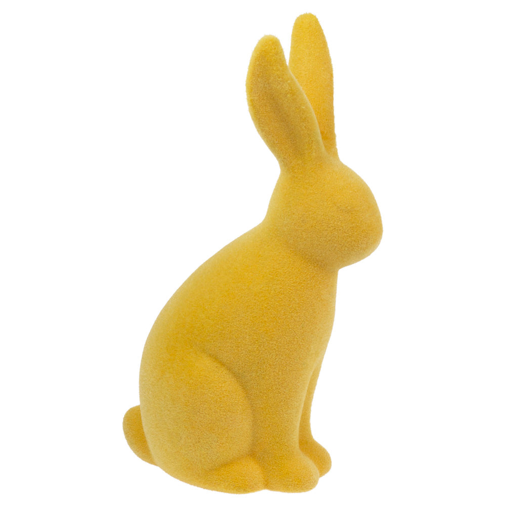 Yellow Flocked Bunny Large