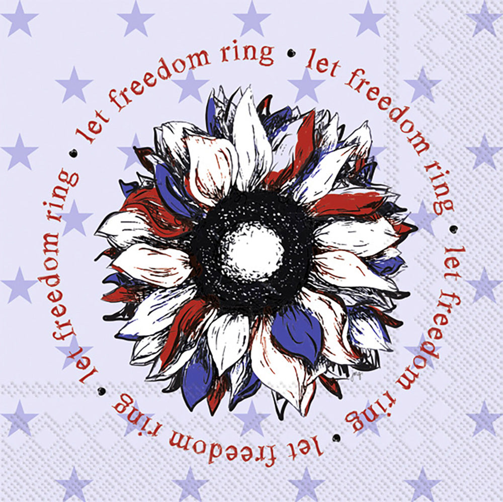 Patriotic Flower Lunch Napkin