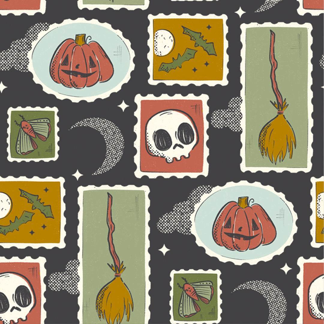 Halloween Woodland Stamp Cocktail Napkin