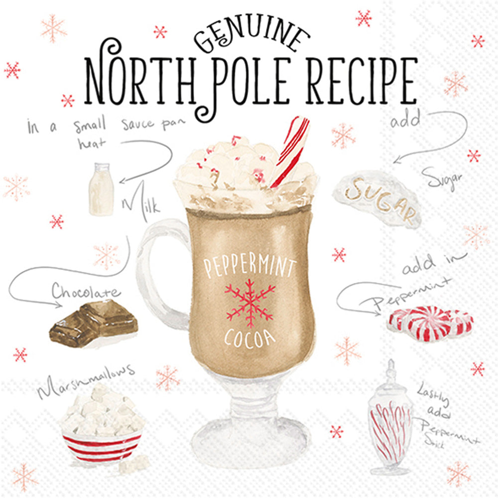 Peppermint Cocoa Lunch Napkin
