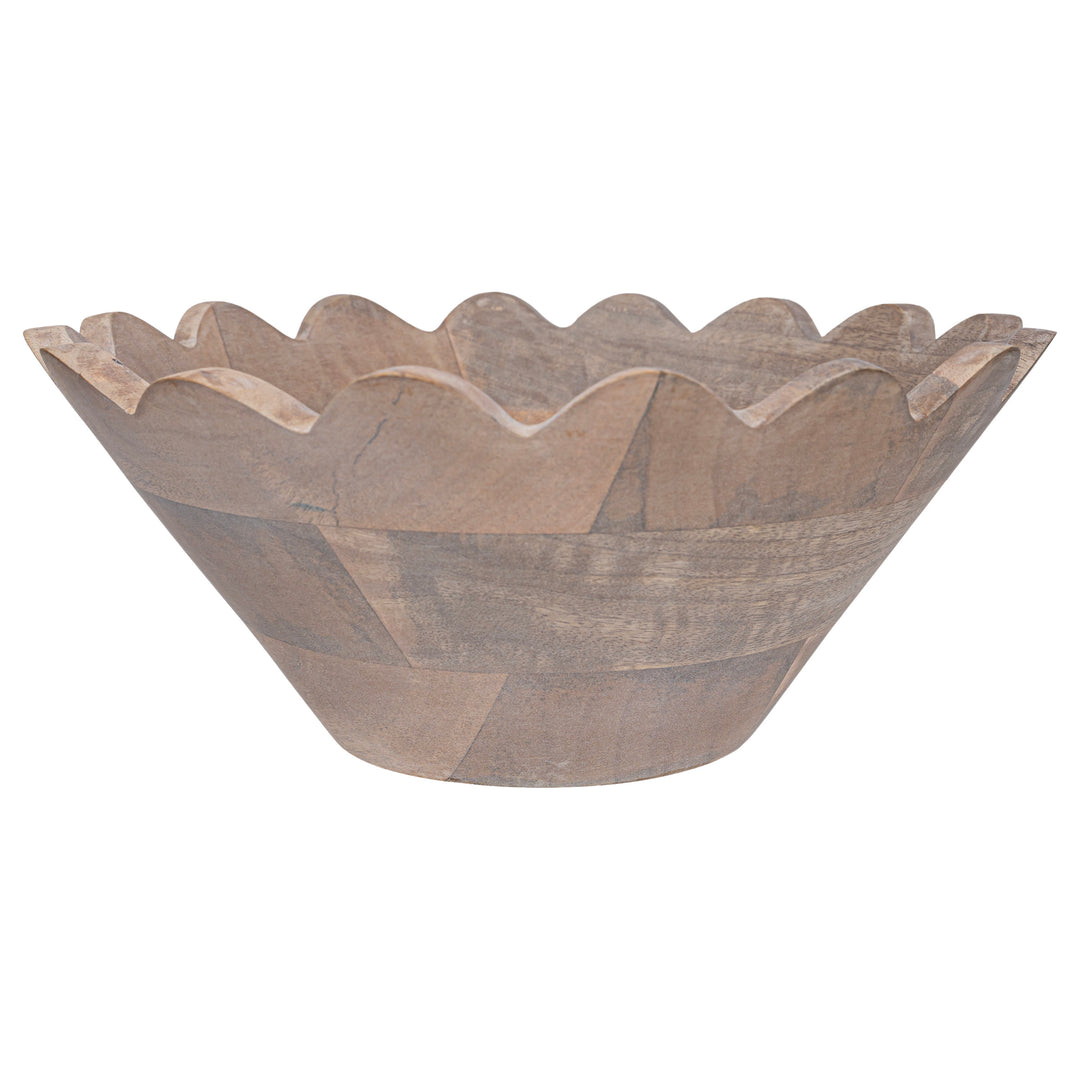 Whitewash Scallop Edge Bowls (Set of 2)