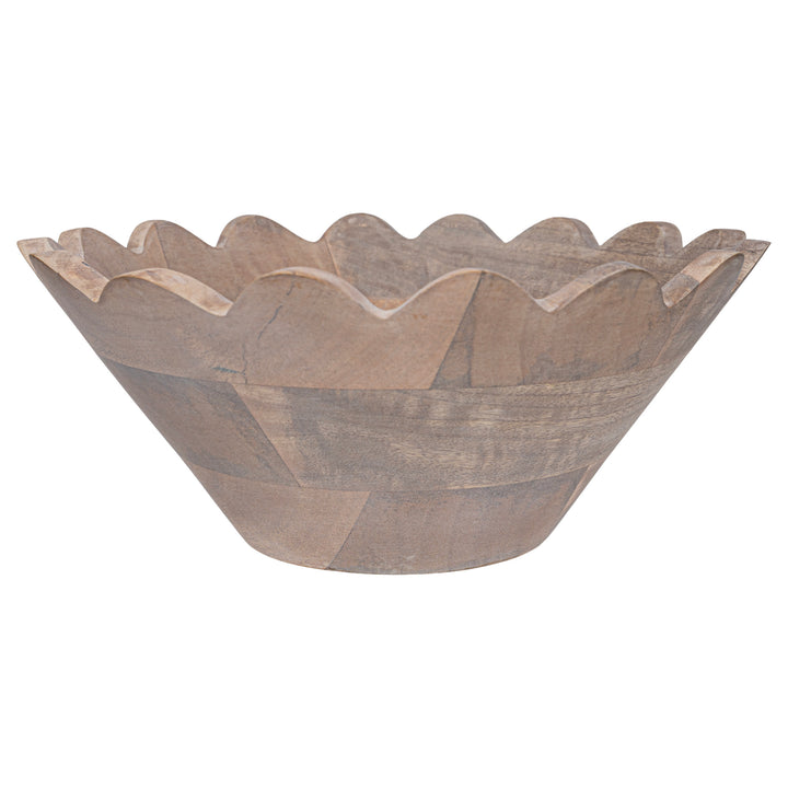 Whitewash Scallop Edge Bowls (Set of 2)