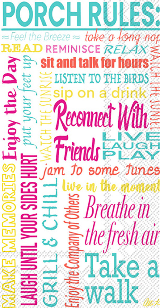 Porch Rules Guest Towel