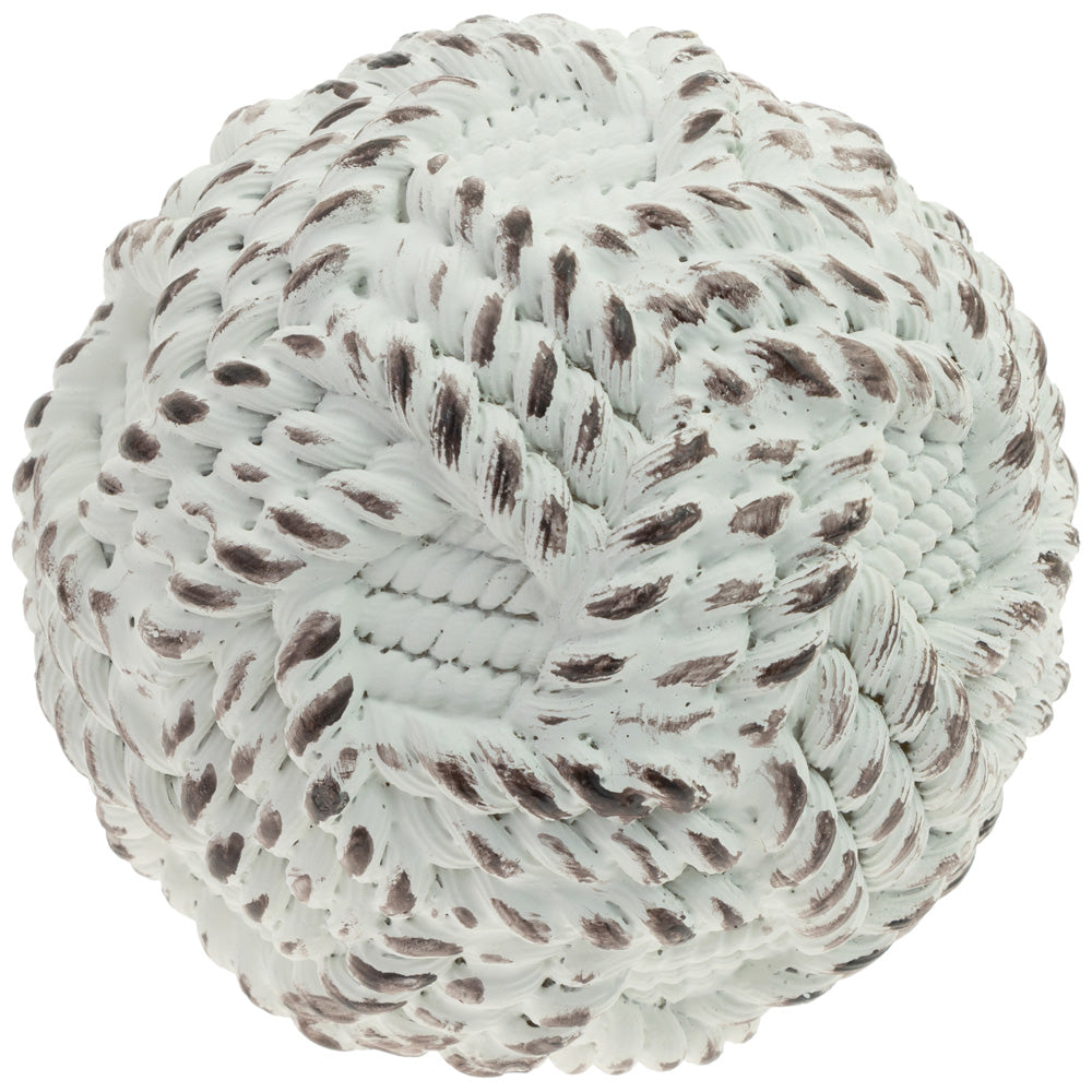 White Rope Ball 4 Inch Dia