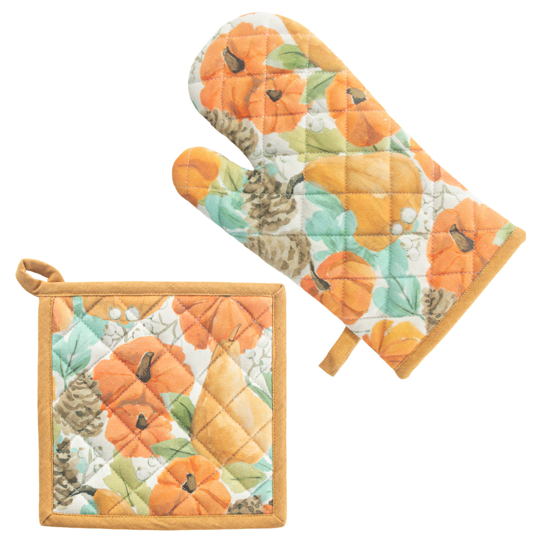 Harvest Oven Mitt and Potholder Set