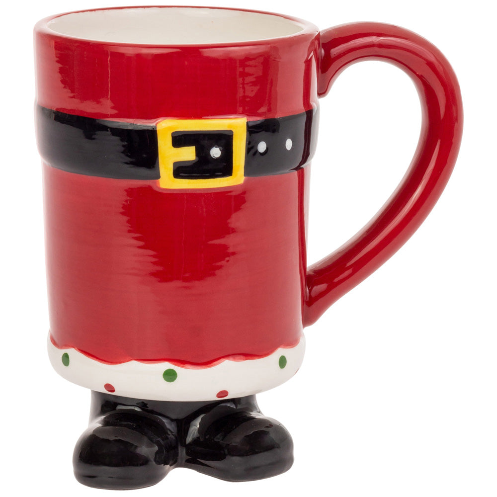 Santa Belt Footed Mug