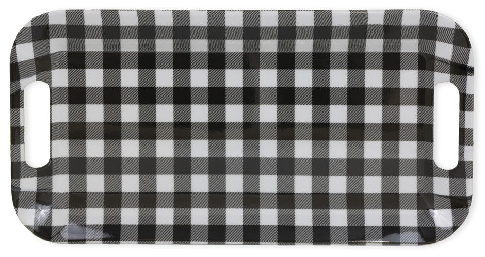 MELAMINE TRAY/BUFFALO CHECK  BLACK