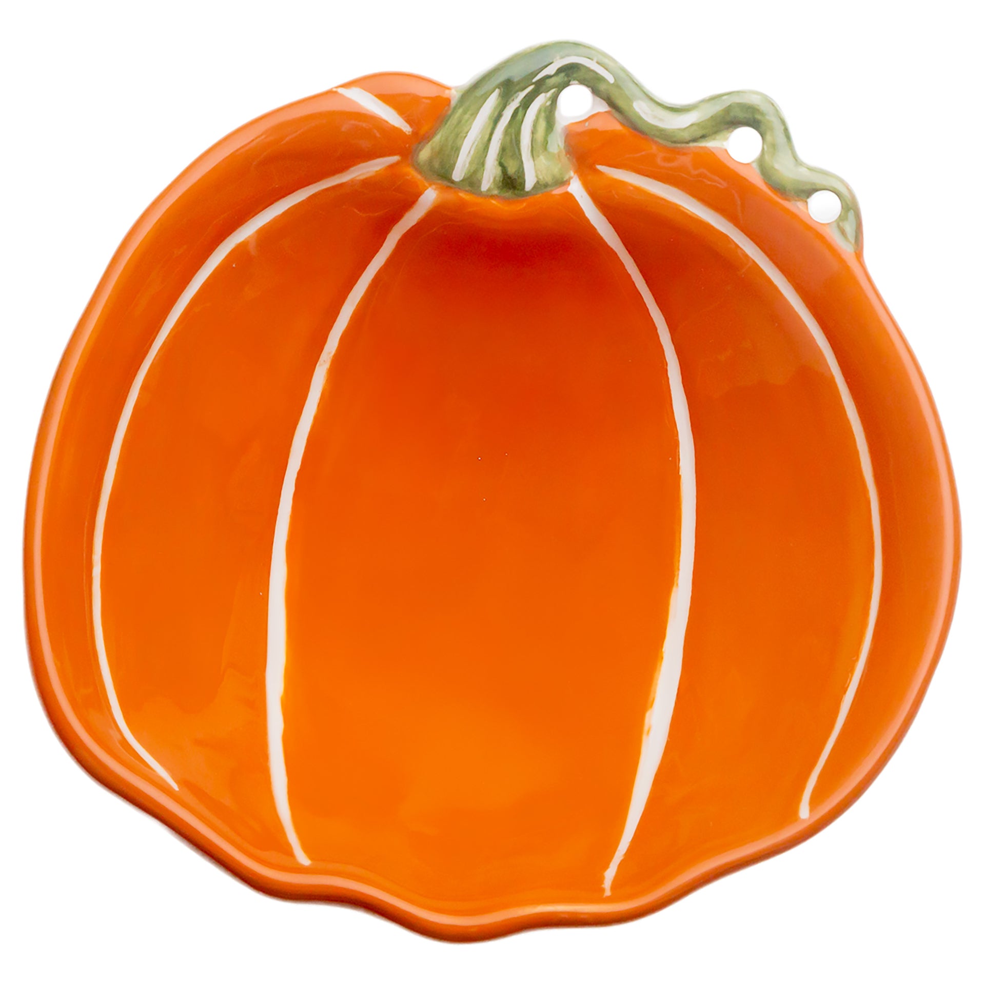 Orange and White Pumpkin Bowl Large