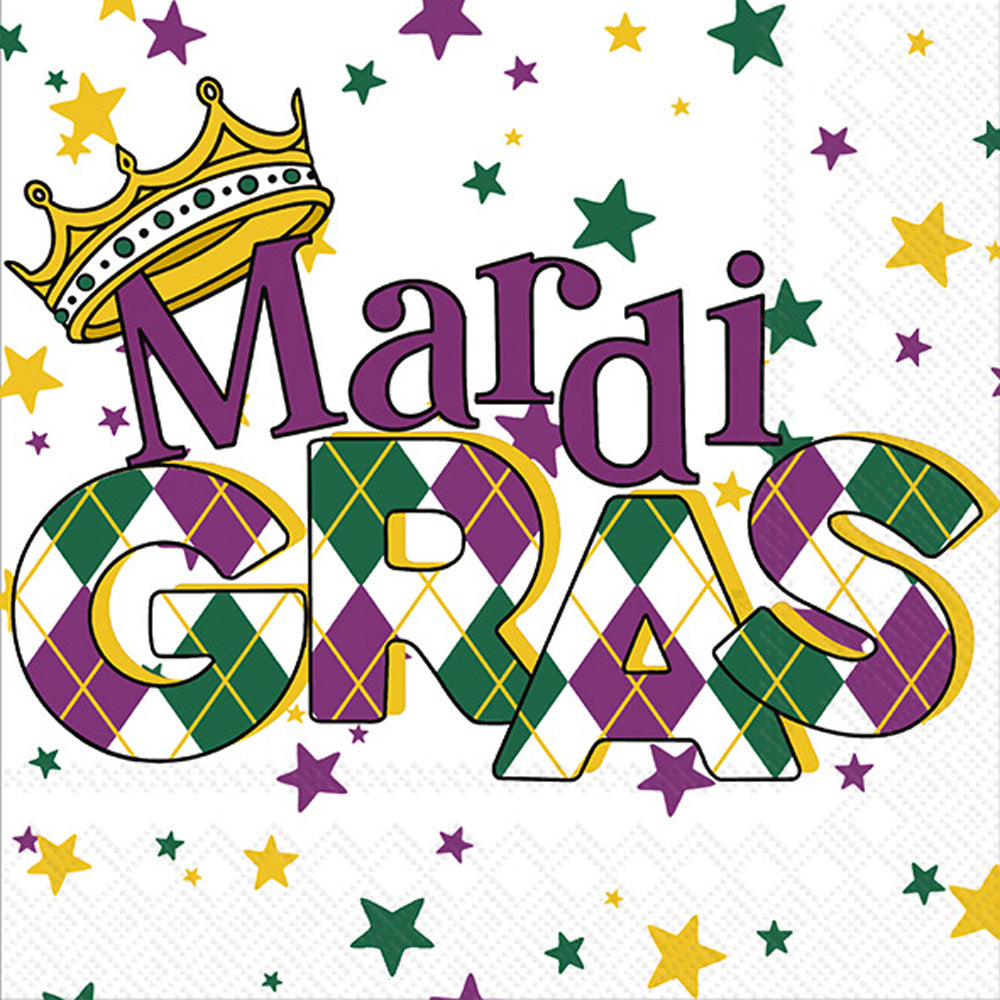 Mardi Crown Cocktail Napkin