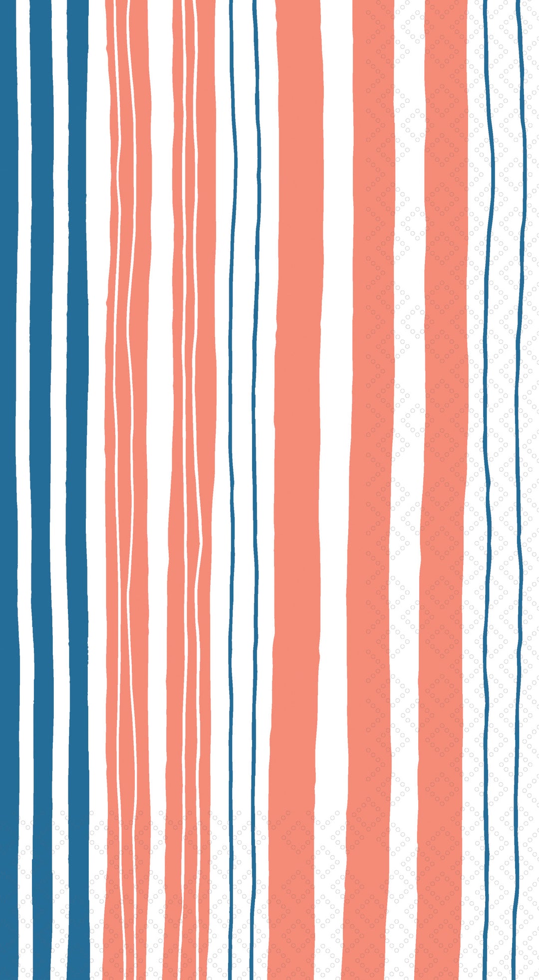 Wibbly Stripes Guest Towel Orange Blue